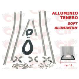 SERIE STRISCE PEDANA IN ALLUMINIO TENERO VESPA 50 SPECIAL ET3 PRIMAVERA 125