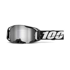 MASCHERA 100% ARMATIC BLACK - LENTE A SPECCHIO ARGENTO