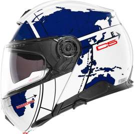 CASCO SCHUBERTH C5 GLOBE BLU MODULARE MOTO