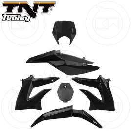 KIT CARENE 6 PEZZI VERSIONE ORIGINALE NERO DERBI SENDA 50 R/SM DRD XTREME 2011-2017 / GILERA 50 SMT-RCR 2011-2017