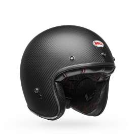 Casco Moto Jet Bell Custom 500 Carbon Nero opaco in Carbonio Ece 06