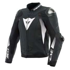 Dainese Giacca in pelle moto Super Speed 4 Leather Jacket Nero-Bianco