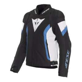 Dainese AVRO 5 Giacca moto giubbotto in tessuto TEX JACKET Nero Bianco Blu