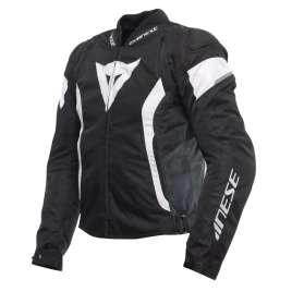 Dainese AVRO 5 Giacca moto giubbotto in tessuto TEX JACKET Nero Bianco