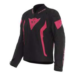 Dainese AVRO 5 Giacca moto giubbotto Donna in tessuto TEX JACKET Nero Rosa Fluo