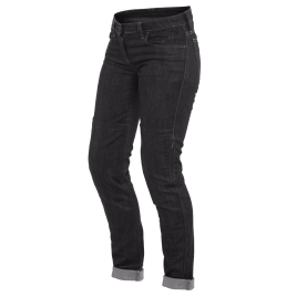 DAINESE PANTALONE JEANS DENIM SLIM LADY TEX PANTS BLACK