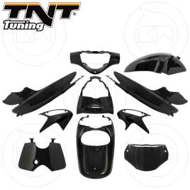 KIT CARENE 10 PEZZI CARENA VERSIONE ORIGINALE NERO LUCIDO HONDA SH 125 150 2005-2008