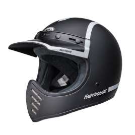 Casco Bell MOTO-3 FASTHOUSE OLD ROAD ECE 2206 Nero Opaco Vintage Helmet