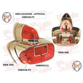Fanale Posteriore Siem Vespa 125 60-64 Gs 150 Gl 150 Con Guarnizione