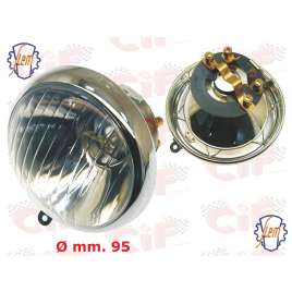 Fanale Anteriore Faro Siem Vespa 125 1948-51 Completo Di Portalampada-Ø Mm,95