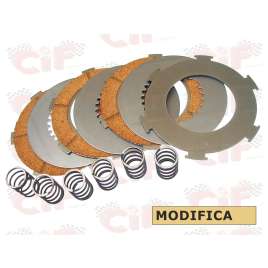 SERIE DISCHI FRIZIONE MODIFICATA 6 MOLLE RINFORZATE VESPA PX 125 - 150
