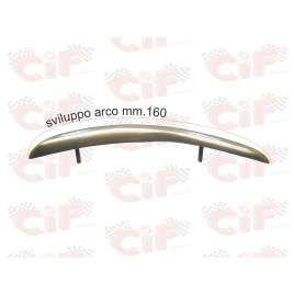 CRESTA IN ALLUMINIO CROMATO PER FANALE ANTERIORE VESPA 125 1953-1957 FARO BASSO