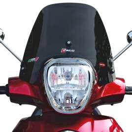Cupolino Piaggio Beverly 125 300 350 fumè scuro basso sportivo spoiler Faco