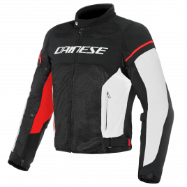 Giacca Moto Dainese AIR FRAME D1 Tex Jacket Nero Bianco Rosso