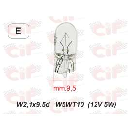 Lampadina Tutto Vetro (12v-5w) W2,1X9.5d W5wt10-Posizione