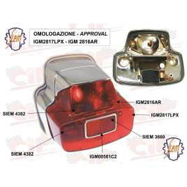 Fanale Posteriore Siem Vespa 125-Super Gl Sprint 150 Ss 180