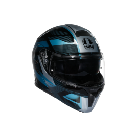 Casco Moto Modulare AGV Streetmodular E2206 Ledro Matt Black/Powder Blue Opaco