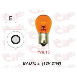 Lampadina Bau 15s (12v-21w) Colore Ambra -Luce Frecce Anteriore/Posteriore