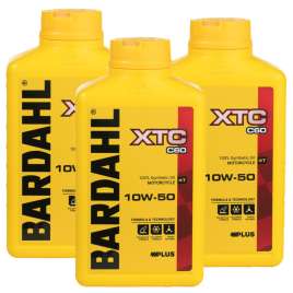 3 Lt OLIO 100% SINTETICO MOTO 4T BARDAHL XTC C60 10w50 MA2 FULLERENE POLAR PLUS