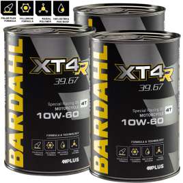3Lt OLIO BARDAHL XT4-R C60 10w60 RACING 39.67 SINTETICO PER MOTORI 4 TEMPI