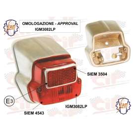 Fanale Posteriore Originale Siem Completo Di Guarnizione Vespa 50 1^ Serie
