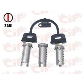 KIT SERRATURE N.3 CILINDRETTI 2 CHIAVI PIAGGIO ZIP rif. 259547