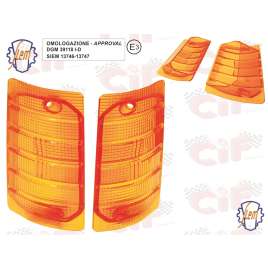 Coppia Plastiche Anteriori Siem Per Frecce Ape Tm P703-P703v FL2