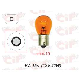 Lampadina Ba 15s (12v-21w) Colore Ambra-Luce Frecce Anteriore/ Posteriore
