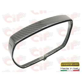 GHIERA IN ACCIAIO INOX CARBONE LOOK PER FANALE ANTERIORE FARO VESPA 50 SPECIAL