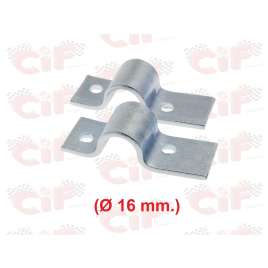 COPPIA PIASTRINE FISSA CAVALLETTO (Ø mm.16) VESPA 50 L - N - R RIF. PIAGGIO 610282M