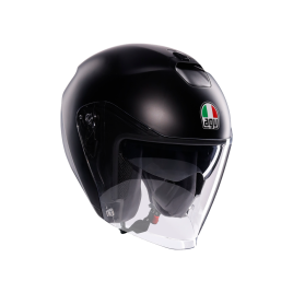 Casco JET Moto scooter AGV IRIDES E2206 MONO MATT BLACK Nero Opaco