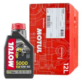 12LT CARTONE OLIO MOTUL 5000 10W40 4T JASO MA2 API SL MOTO HC-TECH SEMISINTETICO