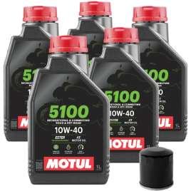 KIT TAGLIANDO OLIO MOTUL 5100 10W40 FILTRO HONDA GL 1800 GOLD WING