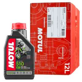 KIT 12LT CARTONE OLIO MOTUL 510 2T MOTO / SCOOTER SEMISINTETICO MISCELA TECHNOSYNTESE PRE-MIX / OIL INJECTION