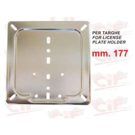 Fondo Targa Moto Cromato Per Targhe Mm. 177 (Nuove Dimensioni Gennaio'99)