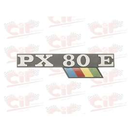 TARGHETTA PX 80 E CON BANDIERINA PER COFANO LATERALE VESPA