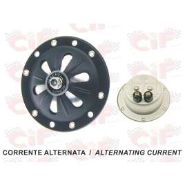 Clacson Nero 6V C.A. Con Vite Di Registro Vespa 125 V1T-V15T V30T-V33T