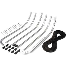 SERIE COMPLETA STRISCE PEDANA IN ALLUMINIO TENERO CON PUNTALINI CIECHI PIAGGIO VESPA PX 125 150 200 (’98-’16)