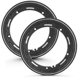 KIT 2 CERCHI IN LEGA TUBELESS NERO OPACO RUOTA 3.00/10 VESPA 50 SPECIAL PX PK 125 ET3 PRIMAVERA