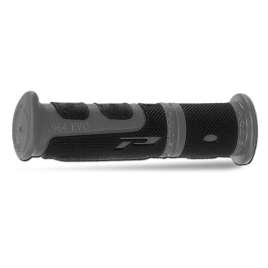 Coppia Manopole PROGRIP ATV 964-187 Doppia Densità Grigio/Nero Chiuse