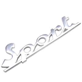 TARGHETTA LUCIDA "SPORT" SCUDO ANTERIORE VESPA 180 SUPER SPORT