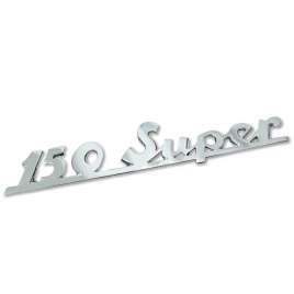 TARGHETTA SCRITTA TELAIO POSTERIORE "150 SUPER" LUCIDA PIAGGIO VESPA 150 SUPER