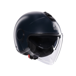 Casco JET Moto scooter AGV ETERES E2206 MONO MATT OTTANIO Blu Opaco
