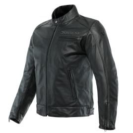 DAINESE GIACCA IN PELLE MOTO UOMO ZAURAX LEATHER JACKET NERO TERMICA CON PROTEZIONI