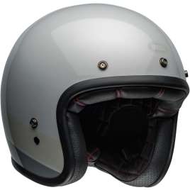 Casco Moto Jet Bell Custom 500 APEX FLAKE Silver Argento Lucido Vintage ECE 06
