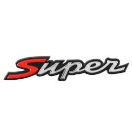 TARGHETTA EMBLEMA STEMMA POSTERIORE "SUPER" ORIGINALE PIAGGIO VESPA GTS 125 150 250 300 SUPER