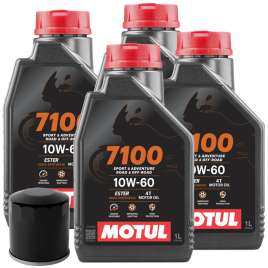 TAGLIANDO 4L OLIO MOTUL 7100 10W60 + FILTRO MV AGUSTA F4 1000 R 2014-2015