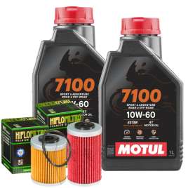 KIT TAGLIANDO 2L MOTUL 7100 10W60 + FILTRI OLIO KTM Duke 690 2008-2011