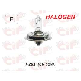 Lampadina Halogen (6v-15w) P26s Luce Anabbagliante