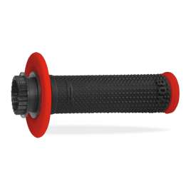 Coppia Manopole PROGRIP MX Moto Cross Enduro Off-Road 708-149 Con Sistema Lock-on Rosso/Nero Chiuse